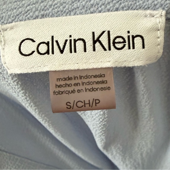 Calvin Klein Blue Ruffle Blouse - Picture 3 of 3